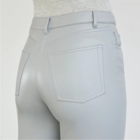 Aritzia Wilfred The Melina High Rise Vegan Leather Pants in Marble Grey - Picture 2 of 11